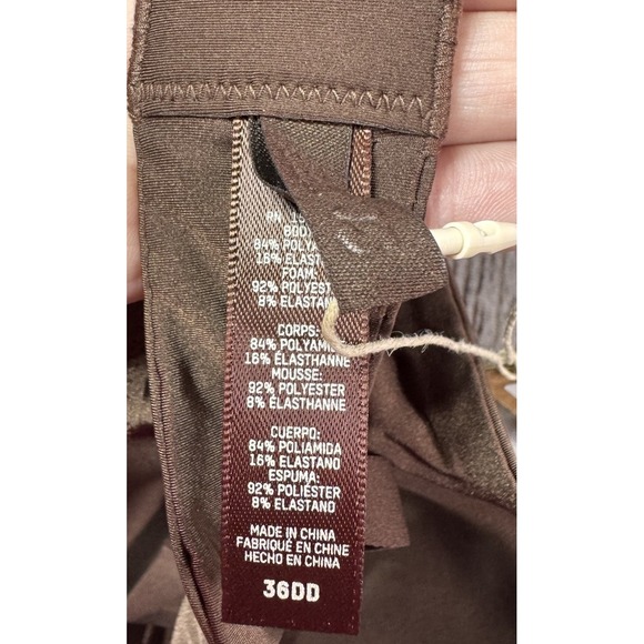 Skims Wireless Form Push Up Plunge Bra BR-WRL-1891 Cocoa Brown Size 36DD NWT - Picture 3 of 4